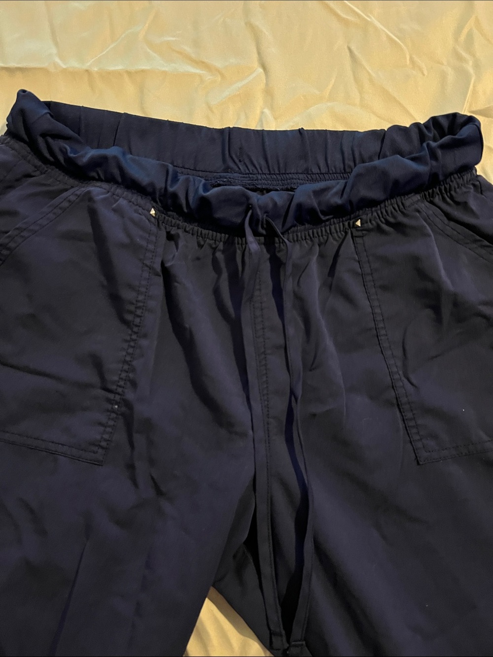 Scrub Navy Drawstring Utility Pants - Picture 5 of 6